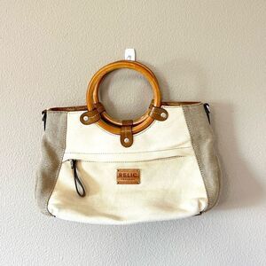 Relic Canvas Handbag w/ Wooden Handle